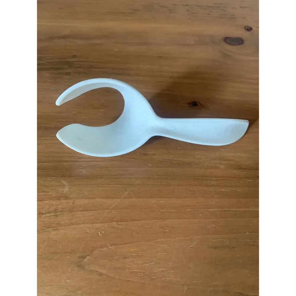 Tupperware Hard Boiled Egg Lifter Scoop Light Grey Beige Speckled